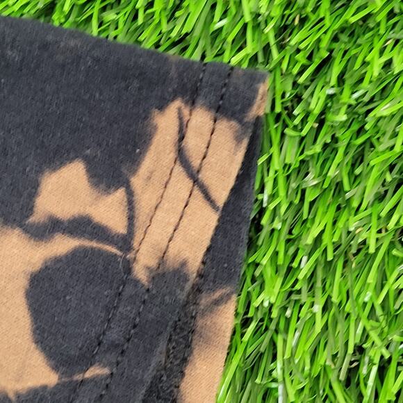 Savage-Vines Skull Rose Shirt Womens Small 18x22 Bleached Black - Picture 8 of 11